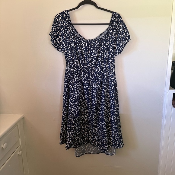 Boho Navy Summer Dress - Size Large - Picture 1 of 5